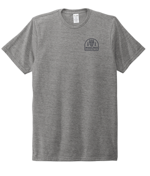 【MAISON MINED】24SS★ WOODLAND HALF T Woodlands Chest Logo Tri-Blend Tee (Grey Heather, Standard